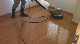 床の洗浄